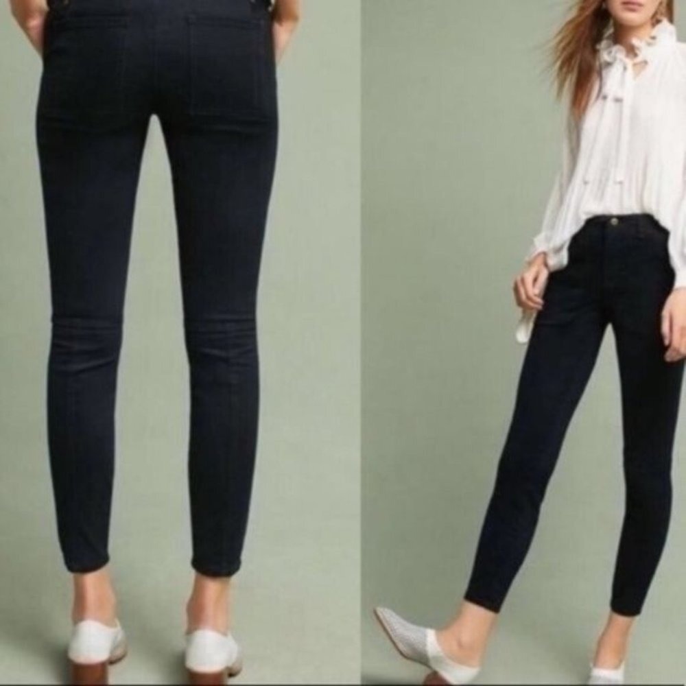 Anthropologie Hei Hei Slim Utility Cargo‎ Pants Women's Size 26 Black Boho